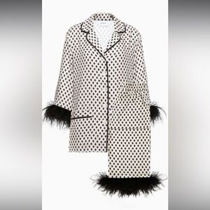Sleeper Party Pajamas in Black with Detachable Feathers